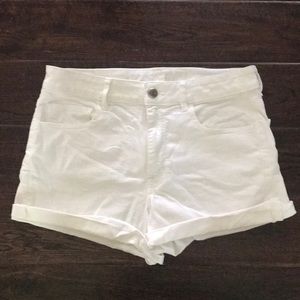 American Eagle White Denim Shorts